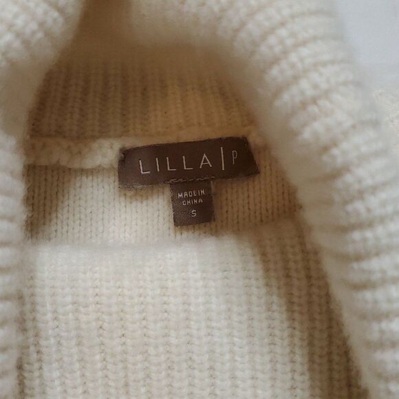 Lilla P Full Sleeve Textured Turtleneck Sweater - Picture 2 of 5